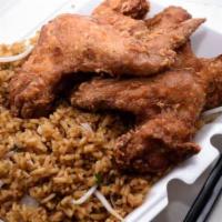 Chicken Wings With Fried Rice · 