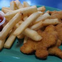 Chicken Nuggets Con Papas · Chicken Nuggets and French Fries.
