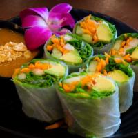 1. Fresh Rolls · Mix Vegetables, Rice noodle and Avocado are wrapped in rice paper served with peanut sauce