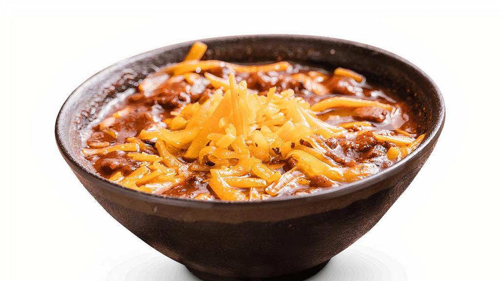 Dave's Award-Winning Chili · Scratch-made with hot link sausage, hamburger, chili beans, onions, chipotle peppers, signature spices and a touch of Rich & Sassy® BBQ sauce.