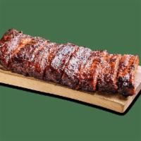 St. Louis-Style Spareribs - Big Slab (12 Bones) · Hand-rubbed with Dave's secret blend of spices and pit-smoked for 3 - 4 hours over a smolder...