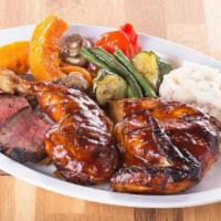 Two Meat Platter · Choice of 2 meats, 2 sides, & roll or cornbread muffin.. (Feeds 1 person)