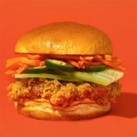 Banh Mi · Our signature grilled chicken served on a toasted bun and topped with shredded carrot slaw, ...