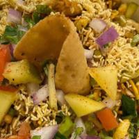 Churmur Chaat · Vegan, jain. Mix of all chaat that is crunchy, crispy, tangy, sweet, and savory.