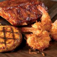 BBQ Mixed Grill · Flame-grilled chicken with Outback’s special BBQ sauce, fall-off-the-bone Baby Back Ribs and...