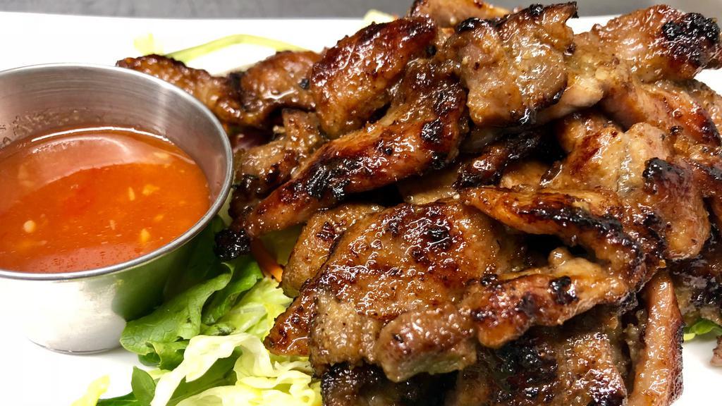 BBQ Pork · Grilled marinated Thai style BBQ pork with house special sauce.