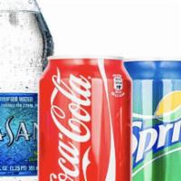 Canned Sodas + Bottled Waters · 