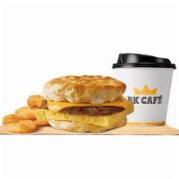 Sausage, Egg & Cheese Biscuit Meal · Rise and shine with our Sausage, Egg & Cheese Biscuit. Savory seasoned sausage, eggs, and Am...