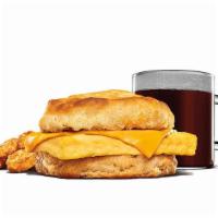 Egg & Cheese Biscuit Meal · Rise and shine with our Egg & Cheese Biscuit. Thick cut naturally smoked bacon and fluffy eg...