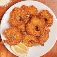 Crispy Shrimp (6 pieces) · Deep fried panko shrimp with tartar sauce on the side