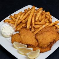 Fish and Chips · Deep Fried Fish with Cajun fries and tartar sauce on the side