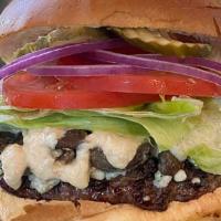 McDonald Avenue Burger · Our 7 oz. fresh ground hand pressed choice chuck hamburger topped with savory garlic mushroo...