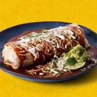 Super Burrito Burracho · Burrito with your choice of meat, rice, beans, lettuce, and pico de gallo, topped with salsa...