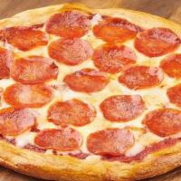 Classic Pepperoni · Pepperoni, shredded whole milk Mozzarella, with sweet and savory pizza sauce.