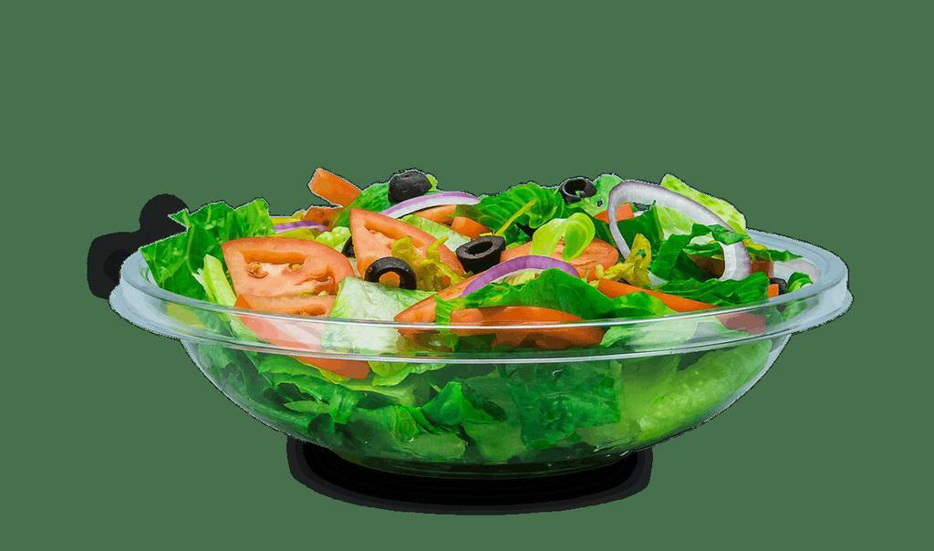 Garden Salad · Fresh lettuce served in a bowl, with your choice of dressing. Add your choice of toppings - sliced tomato, purple onion, olives, pickles, pepperoncinis and our signature shakers.