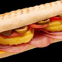 Smoked Ham, Egg And Cheese · Smoked ham, egg and your choice of cheese - all grilled to perfection on your choice of bread.