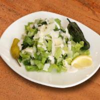Caesar Salad · Vegetarian, gluten free. Romaine lettuce, lemon juice, olive oil, Worcestershire sauce, blac...