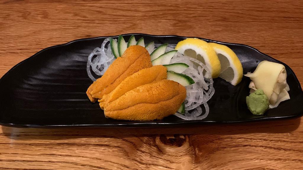 Uni Sashimi (3 Pieces) · Fresh sea urchin.