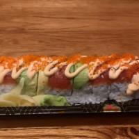 U2 Specialty Roll · Spicy. Shrimp tempura topped with spicy tuna and avocado.