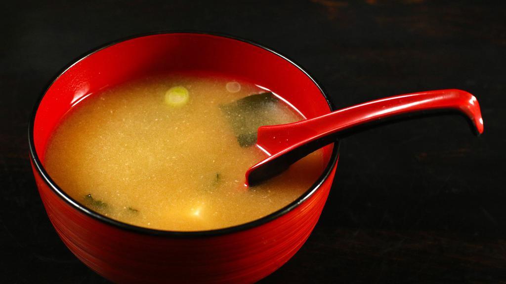 Miso Soup · tofu, scallions & seaweed.