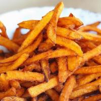 Sweet Potato Fries · A Serving of Delicious Sweet Potato Fries. 
Add Our Delicious House-made Aioli Sauce to dip ...
