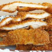 Chicken Katsu Basket · Fried Chicken Katsu Strips with Cajun Fries.