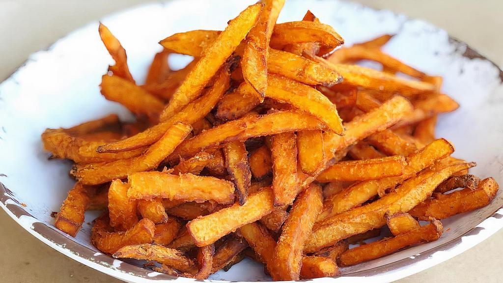 Sweet Potato Fries · A Serving of Delicious Sweet Potato Fries.

Add Our Delicious House-made Aioli Sauce to dip with it!