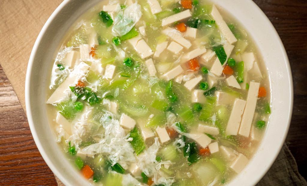 Egg Soup with Vegetable & Tofu · 
