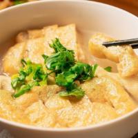 Tofu Puff & Thin Noodle Soup · 