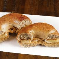 Peanut Butter And Banana Bagel · House made peanut butter.