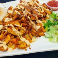 Chicken Platter · Grilled Chicken Plate. Comes with Rice, Salad, Hummus, and Pita