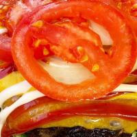 Cheeseburger Salad · 1\2 lb ground chuck cheddar onion tomato mayonnaise mustard ketchup kale salad