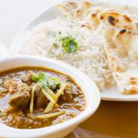 Lamb Curry Boneless · Sorry Lamb prices are out the roof Boneless lamb  pieces cooked in special sauces
.Served wi...