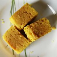 GSS - Mysore Paku · Weight: 250 gms

Ingredients: Roasted Gram Flour, Sugar and Clarified Butter