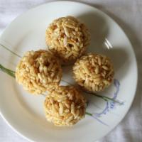 GSS - Aval Pori Urundai (Sweet Flattend Rice) · WEIGHT : 250 GMS

No of pieces : 12 

Ingredients

Flattended Rice
Rice Flour
Jaggery (Palm ...