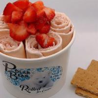 #1 - Strawberry Cheesecake · Ice Cream: Vanilla Base, Strawberries, Graham Crackers, Cream Cheese

Toppings: Whip Cream, ...