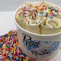 #19 - Birthday Cake · Ice Cream: Vanilla Base, Birthday Cake Mix

Toppings: Whip Cream, Strawberries, Rainbow Spri...