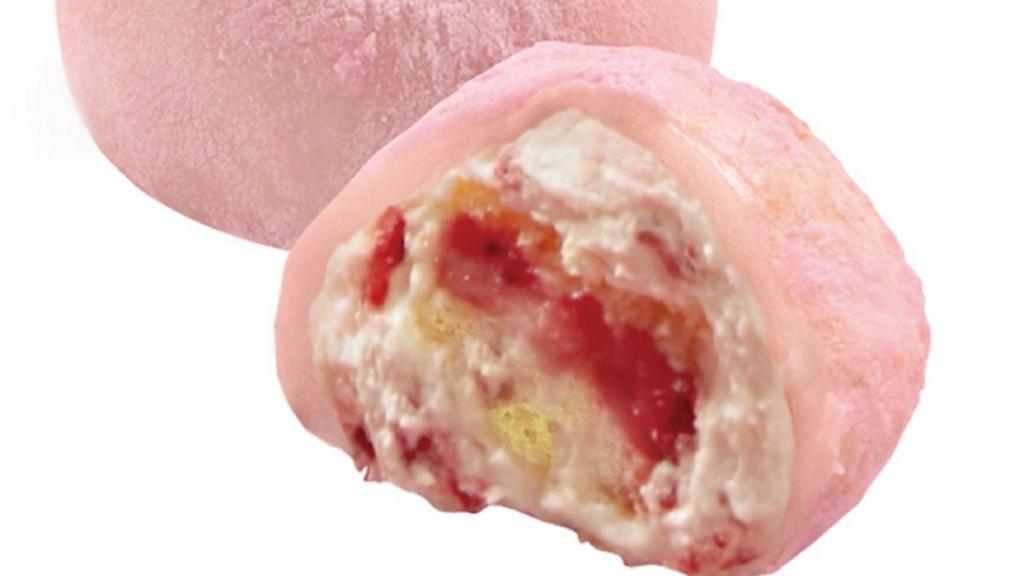 Mochi Cream Strawberry Shortcake (1 Pc) · A delicious combination of sweet Strawberry and shortcake cream.
*Perishable product, shipped with gel ice;  please keep refrigerated & consume within 24 hours.*