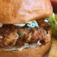 Fried Chicken Sandwich · Buttermilk chicken with our 10 spice rub fried to perfection served on a brioche bun with ch...