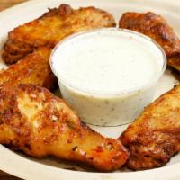 Buffalo Wings- 4 pcs  · Buffalo Wings served with your choice of garlic or minty dip.