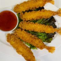 Shrimp Tempura (กุ้งทอด) · Deep fried shrimp tempura