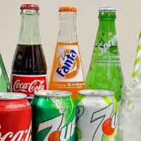 Soda corner · Coke, Diet Coke, 7 up, diet 7 up, sparkling water