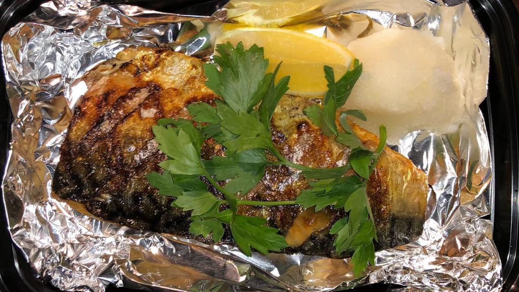 Saba Shioyaki · Grilled mackerel, lightly salted.