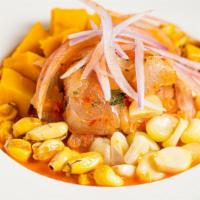 Spicy Rocoto Ceviche · The spicy version of our Peruvian Ceviche, comes with a red Leche de Tigre, made with Spicy ...
