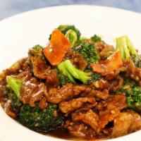 Beef with American Broccoli Over Rice · 