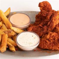 Tenders Meal · 5 hand-breaded crispy chicken tenders. Choose Regular or Nashville Hot. Served with a side o...