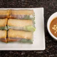 V4. Gỏi Cuốn Chay · Contain peanut. Vegetable roll with fried tofu.