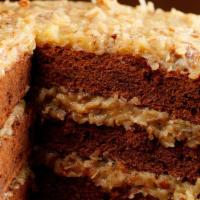 😋 German Chocolate Cake · A Moist German chocolate cake with a coconut caramel frosting.