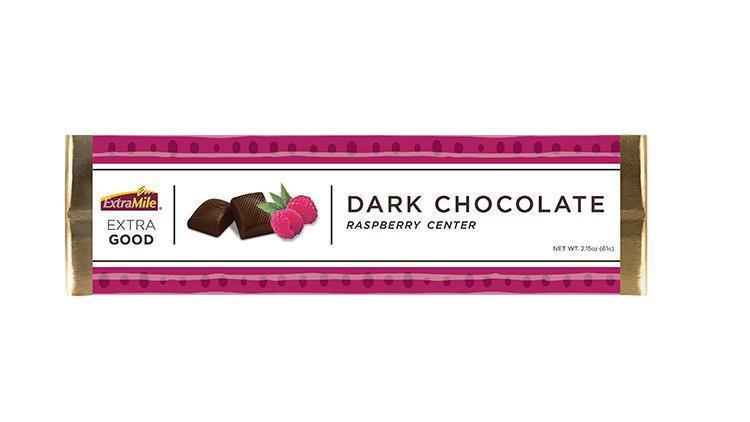 Extramile Dark Chocolate Raspberry Candy Bar 2.15Oz · 