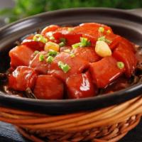 A3毛氏红烧肉Mao's Braised Pork with Soy Sauce · Mild Spicy.